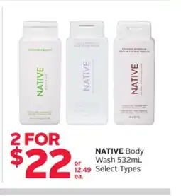 Rexall NATIVE Body Wash offer