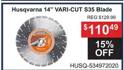 Atlas Tools & Machinery Husqvarna 14 VARI-CUT S35 Blade offer