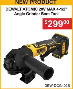 Atlas Tools & Machinery DEWALT ATOMIC 20V MAX 4-1/2 Angle Grinder offer