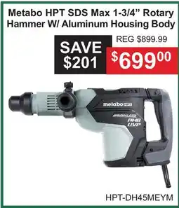 Atlas Tools & Machinery Metabo HPT SDS Max 1-3/4 Rotary Hammer W/ Aluminum Housing Body offer