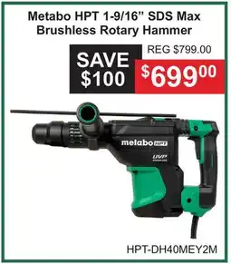 Atlas Tools & Machinery Metabo HPT 1-9/16 SDS Max Brushless Rotary Hammer offer