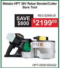 Atlas Tools & Machinery Metabo HPT 36V Rebar Bender/Cutter Bare Tool offer