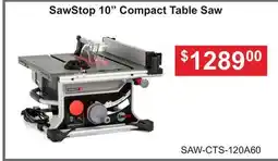 Atlas Tools & Machinery SawStop 10 Compact Table Saw offer