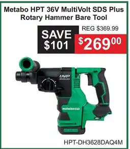 Atlas Tools & Machinery Metabo HPT 36V MultiVolt SDS Plus Rotary Hammer Bare Tool offer