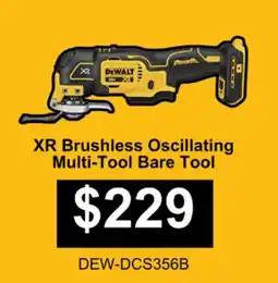 Atlas Tools & Machinery XR DrWALT XR Brushless Oscillating Multi-Tool offer