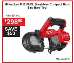 Atlas Tools & Machinery Milwaukee M12 FUEL Brushless Compact Band Saw bare Tool offer