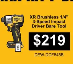 Atlas Tools & Machinery XR Brushless 1/4 - 3-Speed Impact Driver Bare Tool offer