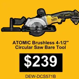 Atlas Tools & Machinery ATOMIC Brushless 4-1/2 Circular Saw Bare Tool offer