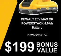 Atlas Tools & Machinery 4AH DEWALT 20V MAX XR POWERSTACK 4.0Ah Battery offer