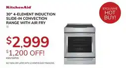 Goemans Appliances KitchenAid 30 4-ELEMENT INDUCTION SLIDE-IN CONVECTION RANGE WITH AIR FRY offer