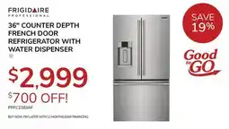 Goemans Appliances FRIGIDAIRE 36 COUNTER DEPTH FRENCH DOOR REFRIGERATOR WITH WATER DISPENSER offer