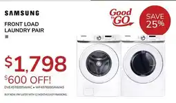 Goemans Appliances SAMSUNG FRONT LOAD LAUNDRY PAIR offer