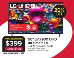 Leon's LG 50 4K Smart UHD TV - 50UA7900YUA.ACC offer