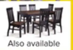 Leon's Caylie Noir 6-Piece Dining Set - Ebony, Driftwood offer
