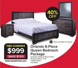 Leon's Orlando 6-Piece Queen Bedroom Package - Grey offer