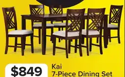 Leon's Kai 7-Piece Extendable Dining Set - Brown offer
