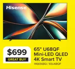 Leon's Hisense 65 4K Smart Mini-LED QLED TV - 65U68QF offer