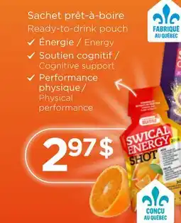 Accès pharma SWICAL ENERGY Ready-to-drink pouch offer
