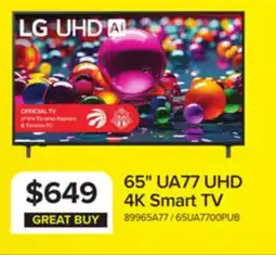 Leon's LG 65 4K Smart UHD TV - 65UA7700PUB offer