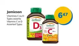 Accès pharma Jamieson Vitamins C or D offer