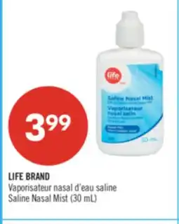 Pharmaprix LIFE BRAND Saline Nasal Mist (30 mL) offer