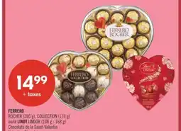 Pharmaprix FERRERO ROCHER (200 g), COLLECTION (174 g) or LINDT LINDOR (108 g - 168 g) Valentine Chocolates offer