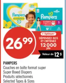 Pharmaprix PAMPERS Super Boxed Diapers offer