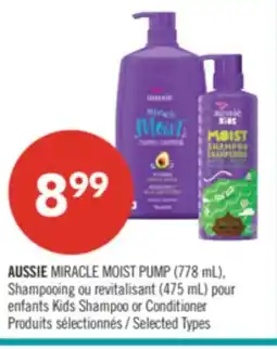 Pharmaprix AUSSIEMIRACLE MOIST PUMP (778 mL), Shampooing ou revitalisant (475 mL) Kids Shampoo or Conditioner offer