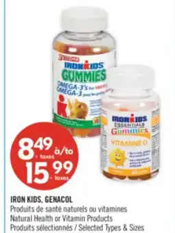 Pharmaprix IRON KIDS, GENACOL Natural Health or Vitamin Products offer
