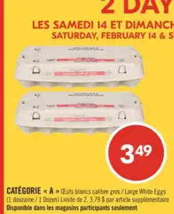 Pharmaprix CATÉGORIE A Large White Eggs offer