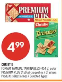 Pharmaprix CHRISTIE FAMILY SIZE SPREADABLES (454 g) or PREMIUM PLUS (450 g) Crackers offer