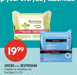 Pharmaprix AVEENO or NEUTROGENA Duo Wipes offer