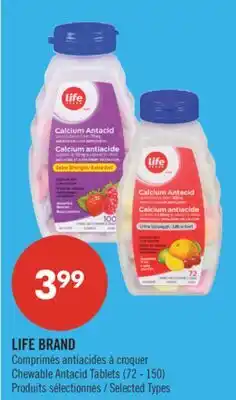 Pharmaprix LIFE BRAND Chewable Antacid Tablets (72 - 150) offer