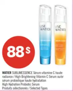 Pharmaprix High Brightening Vitamin C Serum or High Hydration Probiotic Serum offer