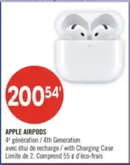 Pharmaprix APPLE AIRPODS 4th Generation with Charging Case offer