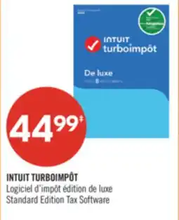 Pharmaprix INTUIT TURBOIMPÔT Standard Edition Tax Software offer