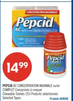 Pharmaprix PEPCID AC CONCENTRATION MAXIMALE ou/or COMPLET Comprimés à croquer / Chewable Tablets (25) offer