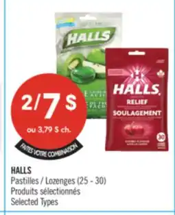 Pharmaprix HALLS Lozenges offer
