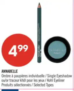 Pharmaprix ANNABELLE Single Eyeshadow or Kohl Eyeliner offer