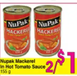 Danforth Food Market Nupak Mackerel In Hot Tomato Sauce offer