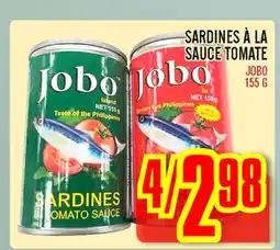 Marché Lian Tai SARDINES À LA SAUCE TOMATE JOBO offer