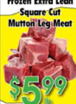 Danforth Food Market Frozen Extra Lean Square Cut Mutton Leg Meat offer