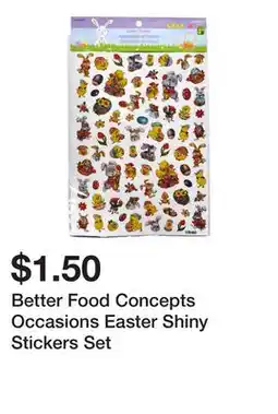 Dollarama Better Food Concepts Occasions Easter Shiny Stickers Set offer