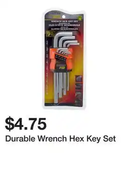 Dollarama Durable Wrench Hex Key Set offer