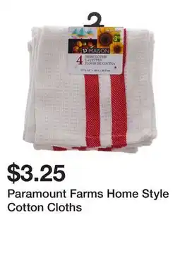 Dollarama Paramount Farms Home Style Cotton Cloths offer