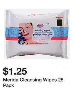 Dollarama Merida Cleansing Wipes offer