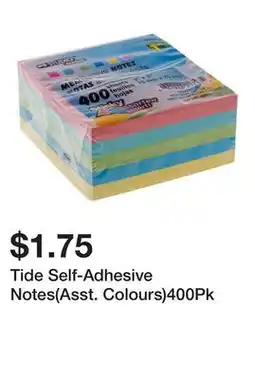 Dollarama Tide Self-Adhesive Notes(Asst. Colours) offer