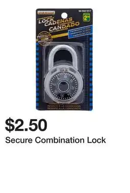 Dollarama Secure Combination Lock offer