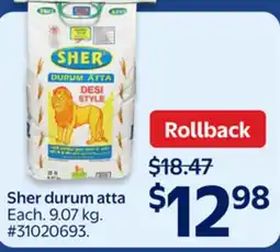 Walmart Sher durum atta offer