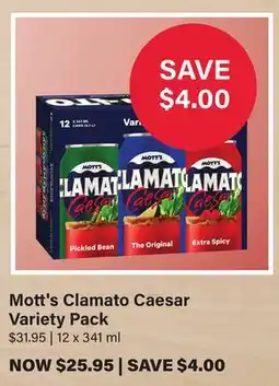 LCBO Mott's Clamato Caesar Variety Pack offer